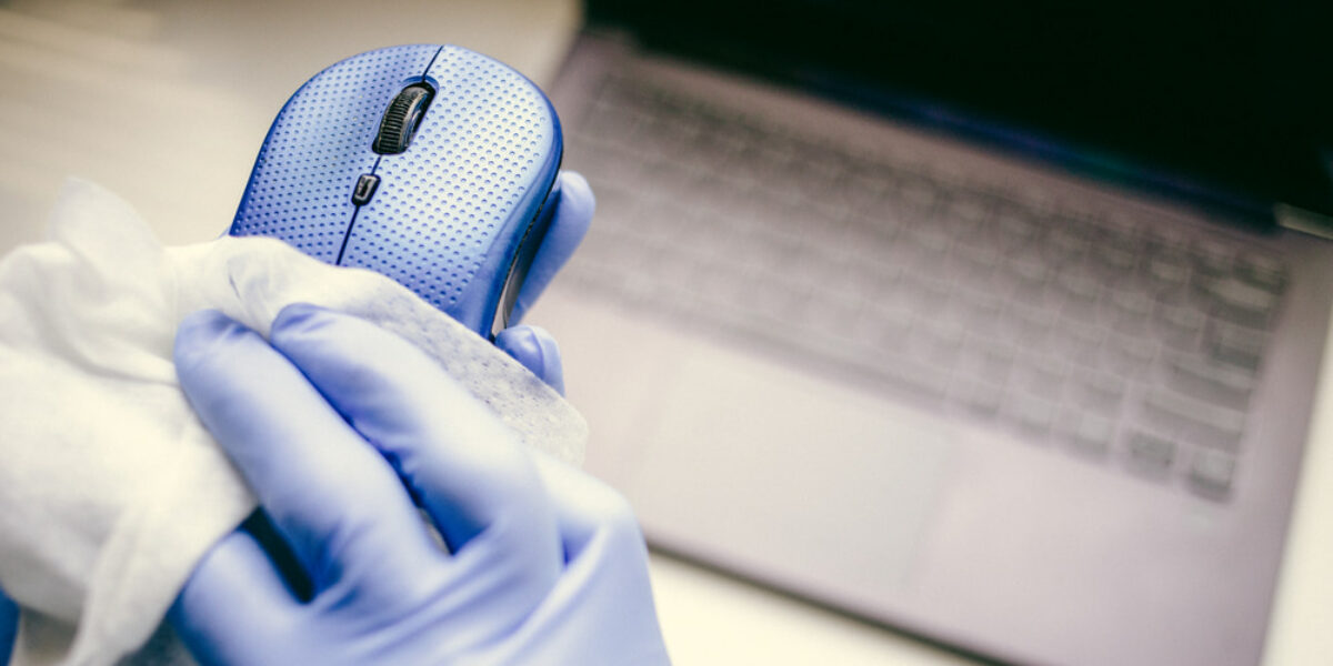 What is the most effective way to clean desks