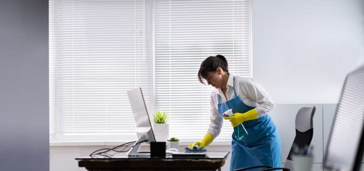 Which office common spaces need regular cleaning
