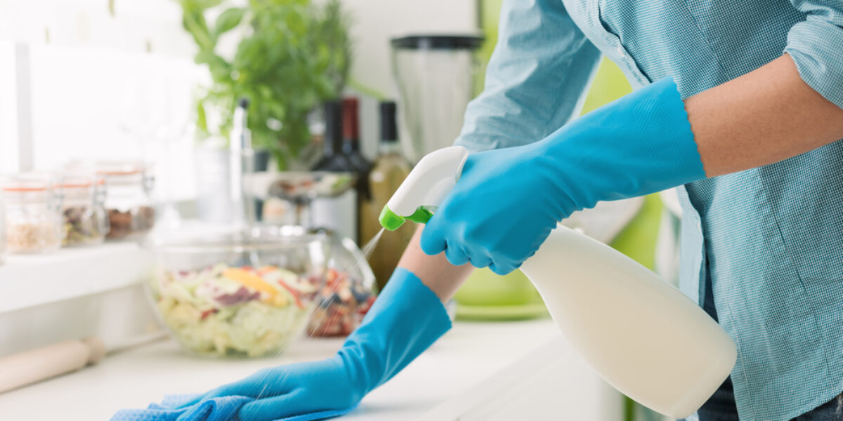 What is the most efficient way to clean a kitchen