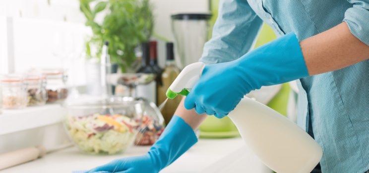 What is the most efficient way to clean a kitchen