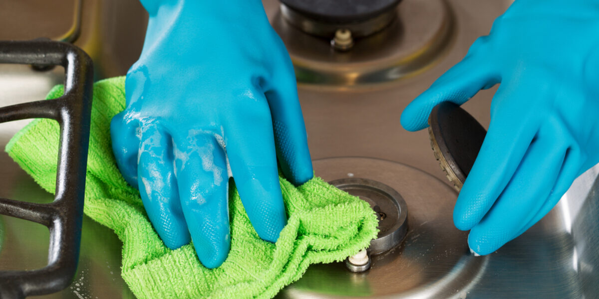 What is the best way to clean a stove top