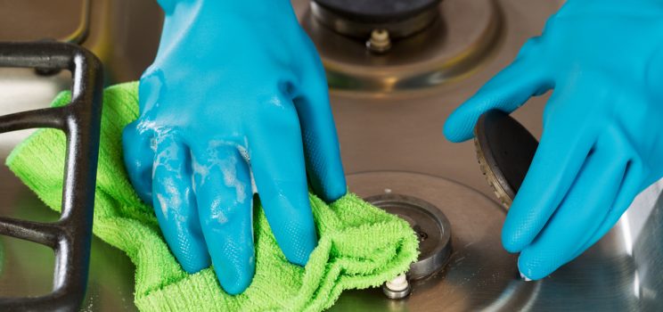 What is the best way to clean a stove top