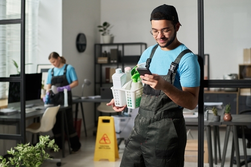 What is the difference between office cleaning and janitorial services